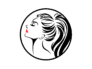 Heart shaped love icon in red on a black background.